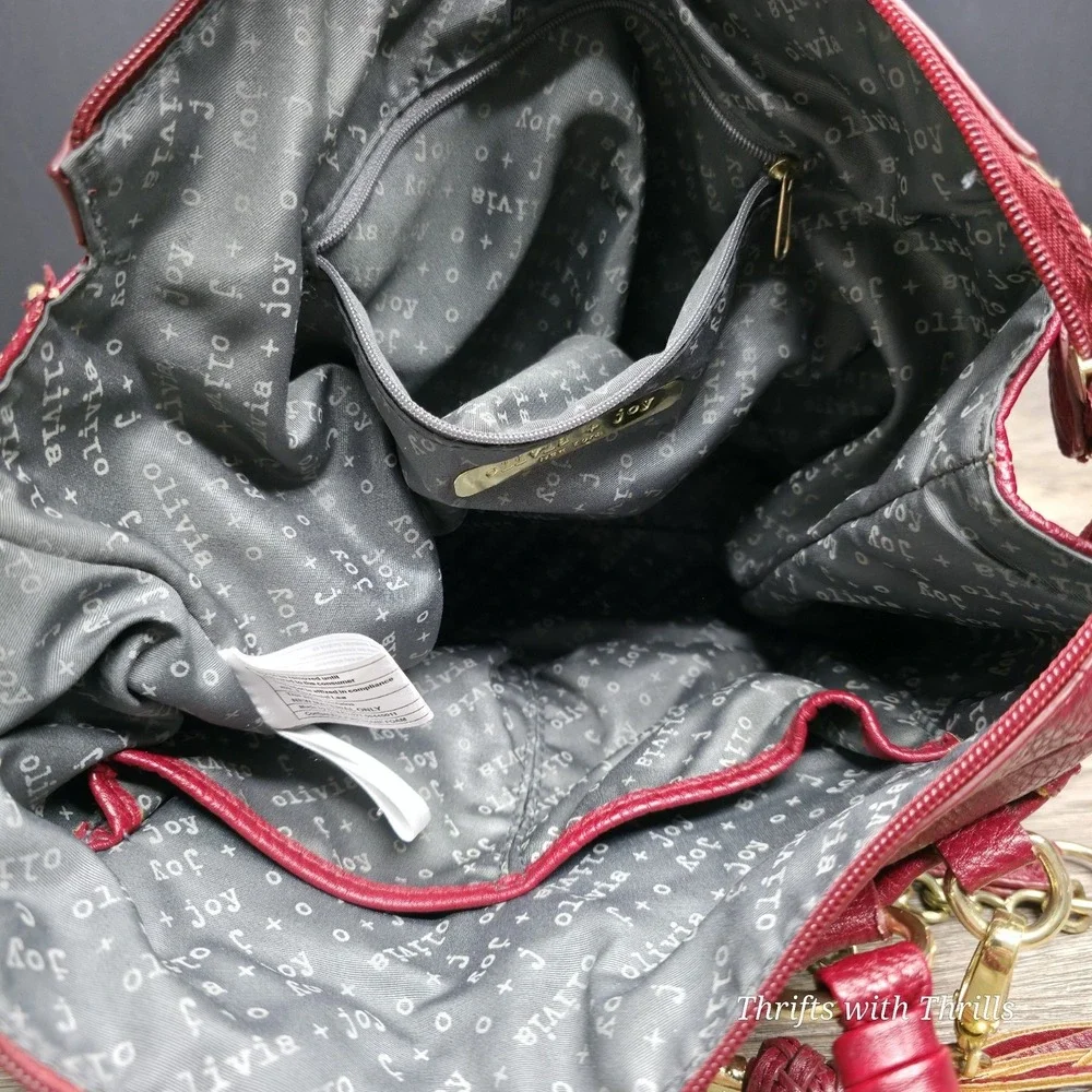 Olivia and Joy Beautiful Red Satchel Pocketbook